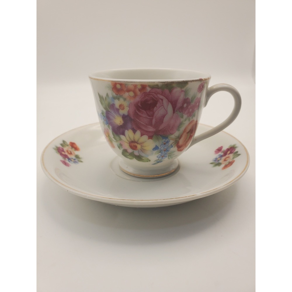 Vintage Occupied Japan Demitasse Cup & Saucer Set #1
